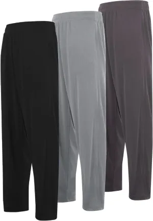 DARESAY 3 Pack: Mens Athletic Pants with Pockets, Mens Sweatpants, Mens Joggers with Pockets (Up to 3XL)