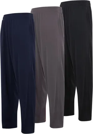DARESAY 3 Pack: Mens Athletic Pants with Pockets, Mens Sweatpants, Mens Joggers with Pockets (Up to 3XL)