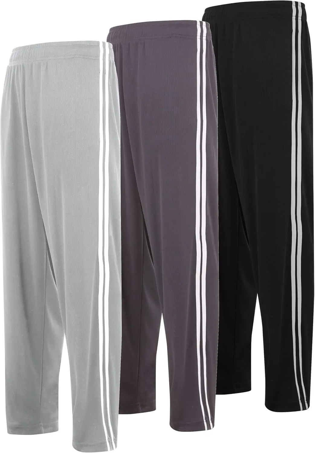 DARESAY 3 Pack: Mens Athletic Pants with Pockets, Mens Sweatpants, Mens Joggers with Pockets (Up to 3XL)