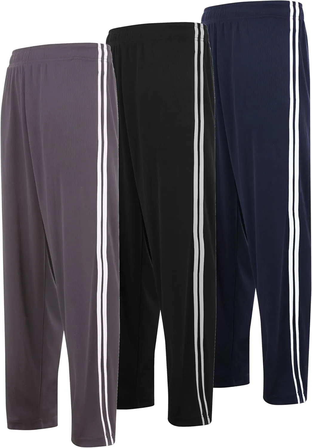 DARESAY 3 Pack: Mens Athletic Pants with Pockets, Mens Sweatpants, Mens Joggers with Pockets (Up to 3XL)