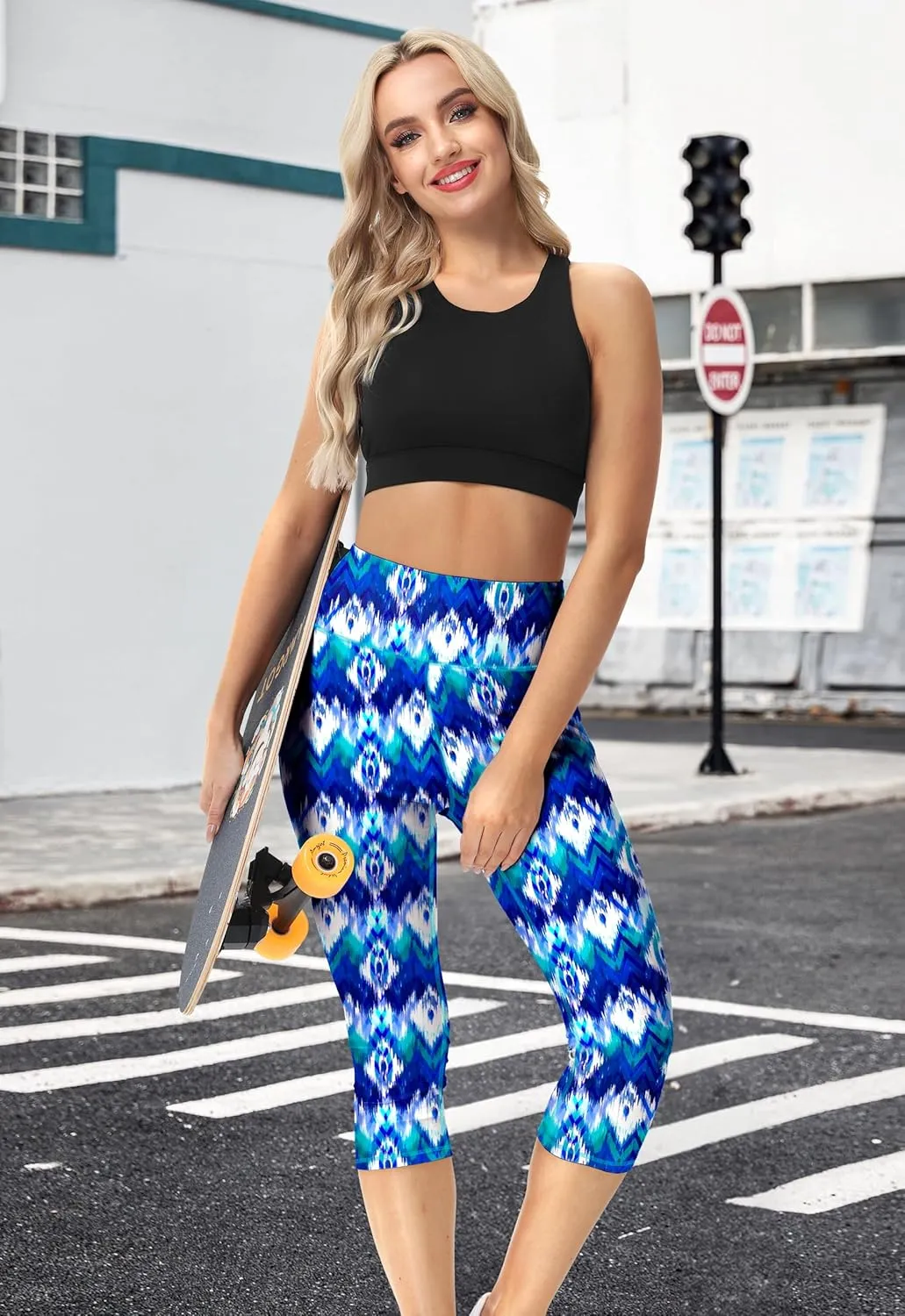 Deerose Women Swim Capris High Waisted Sun Protection UPF 50  Swimming Pants
