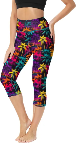 Deerose Women Swim Capris High Waisted Sun Protection UPF 50  Swimming Pants