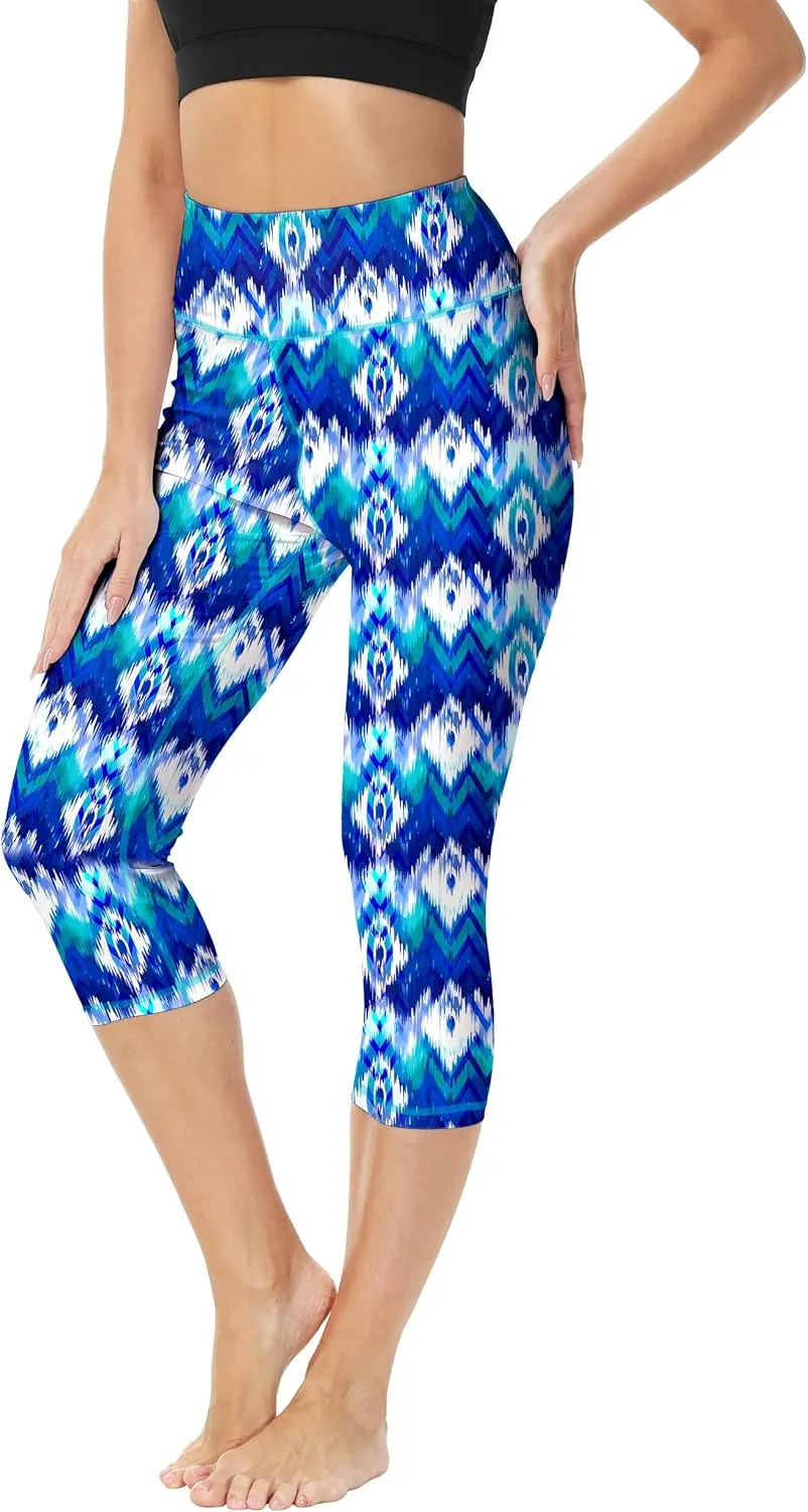 Deerose Women Swim Capris High Waisted Sun Protection UPF 50  Swimming Pants