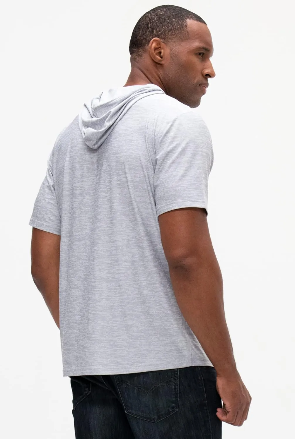 DEVOPS 3 Pack Men's Hoodie Short Sleeve Fishing Hiking Running Workout T-Shirts