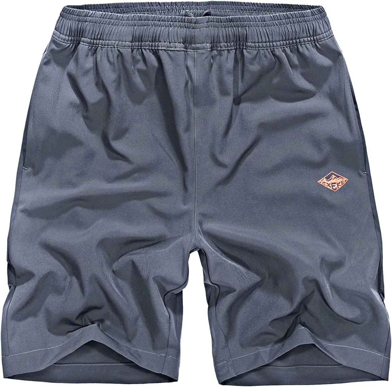 EXEKE Men's Quick Dry Running Shorts Lightweight Gym Workout Shorts with Zipper Pockets