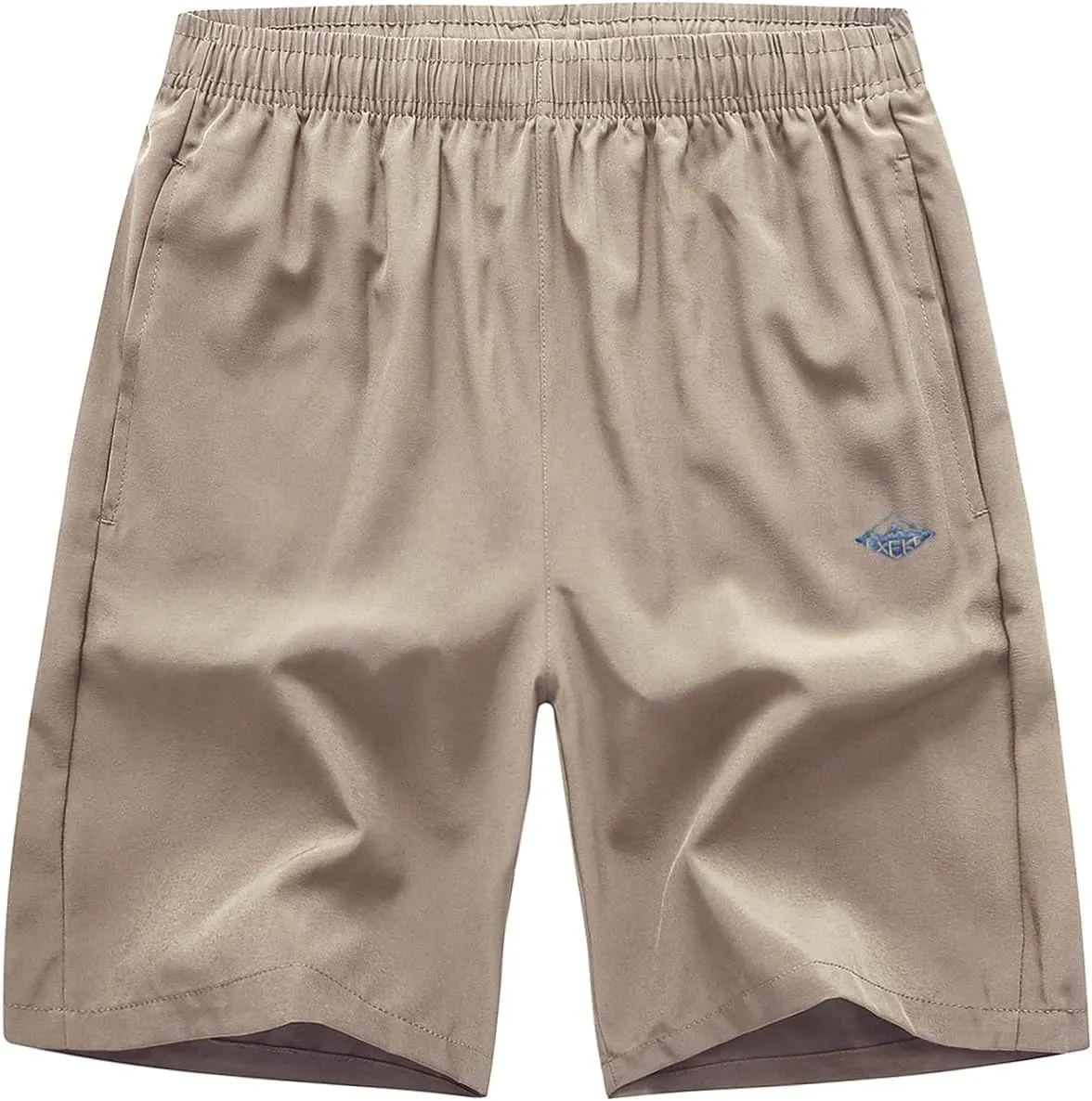 EXEKE Men's Quick Dry Running Shorts Lightweight Gym Workout Shorts with Zipper Pockets