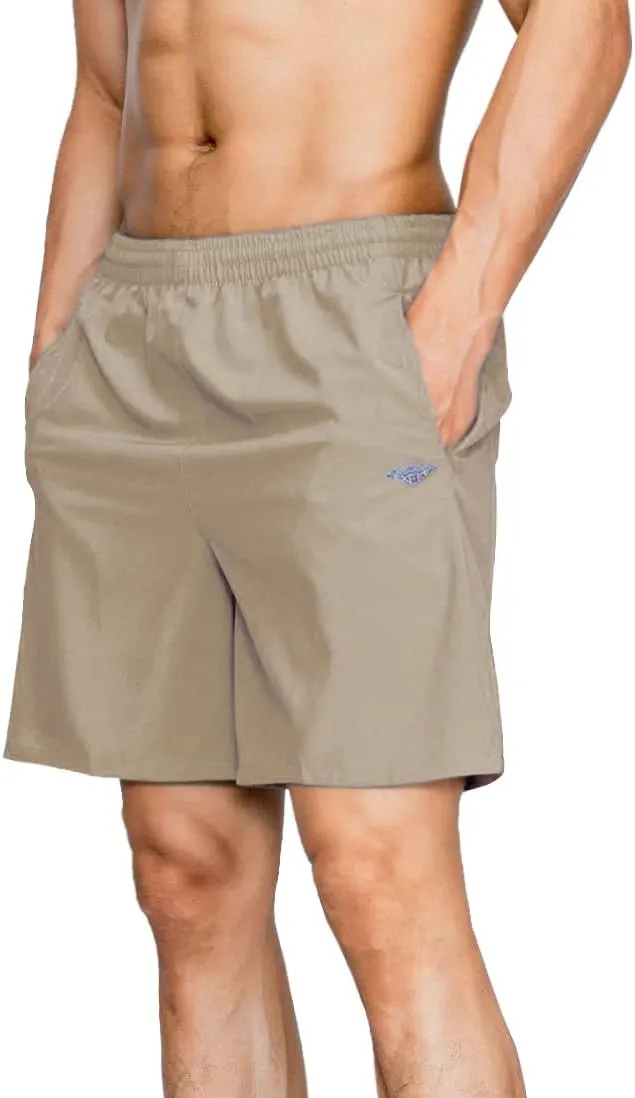 EXEKE Men's Quick Dry Running Shorts Lightweight Gym Workout Shorts with Zipper Pockets