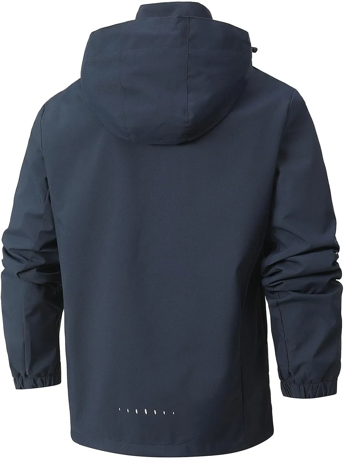 Finelylove Mens Rain Jacket Waterproof Windproof Outdoor Softshell Wind Breaker Hiking Raincoats With Detachable Hood