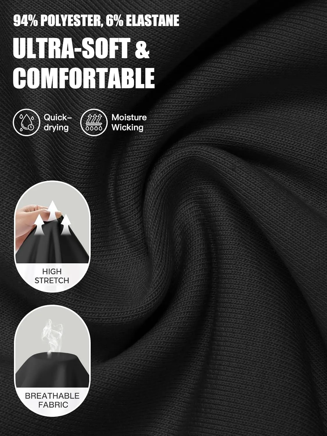 Fisoew Womens High Waisted Yoga Shorts Tummy Control Cotton Athletic Workout Running Shorts