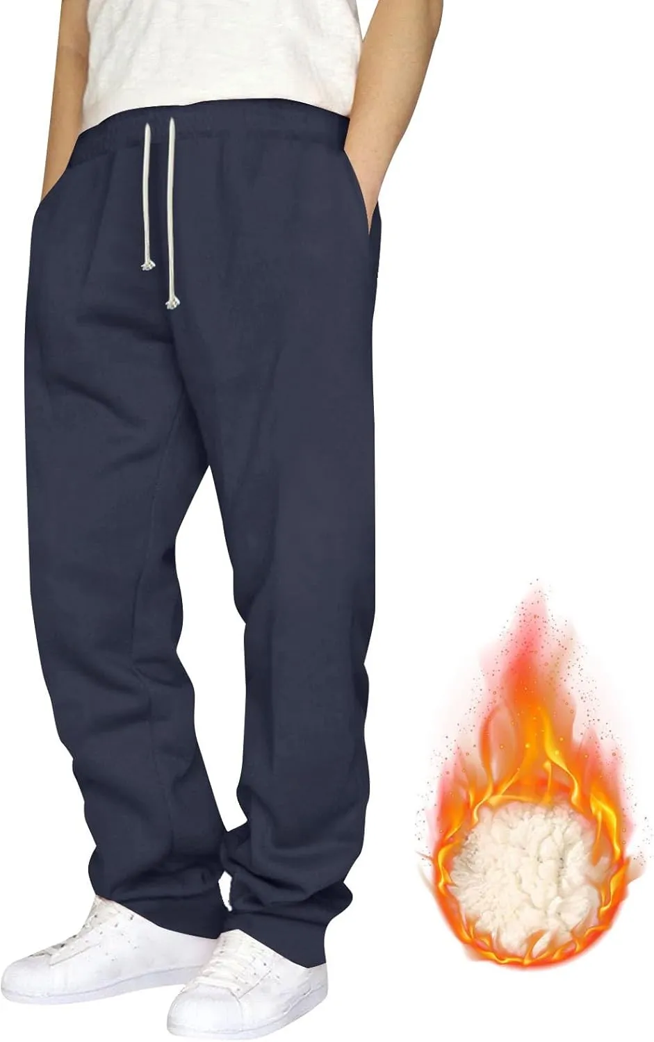 Fleece Joggers for Women Winter Warm Sweatpants Women Sherpa Lined Sweatpants with Pocket Athletic Sweatpants