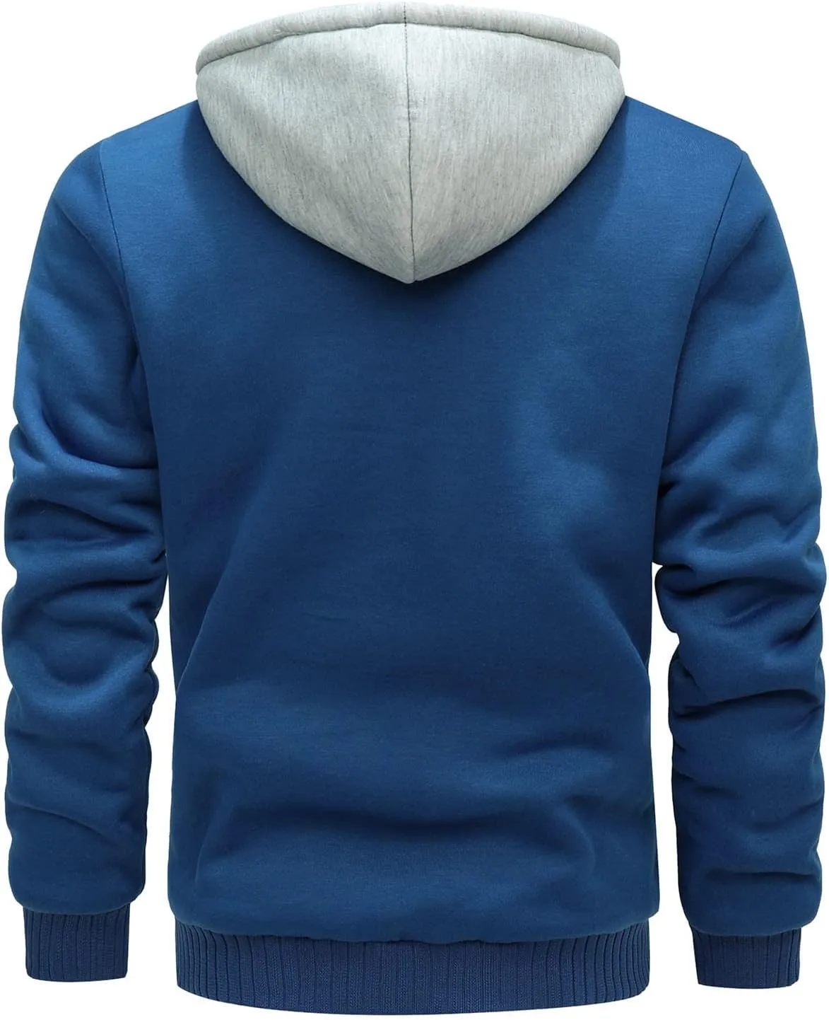 Fleece Lined Hooded Sweatshirts Zipper Sherpa Fluffy Workout Warm Casual Jacket Coat Fluffy Fuzzy Sweaters Plush Coat