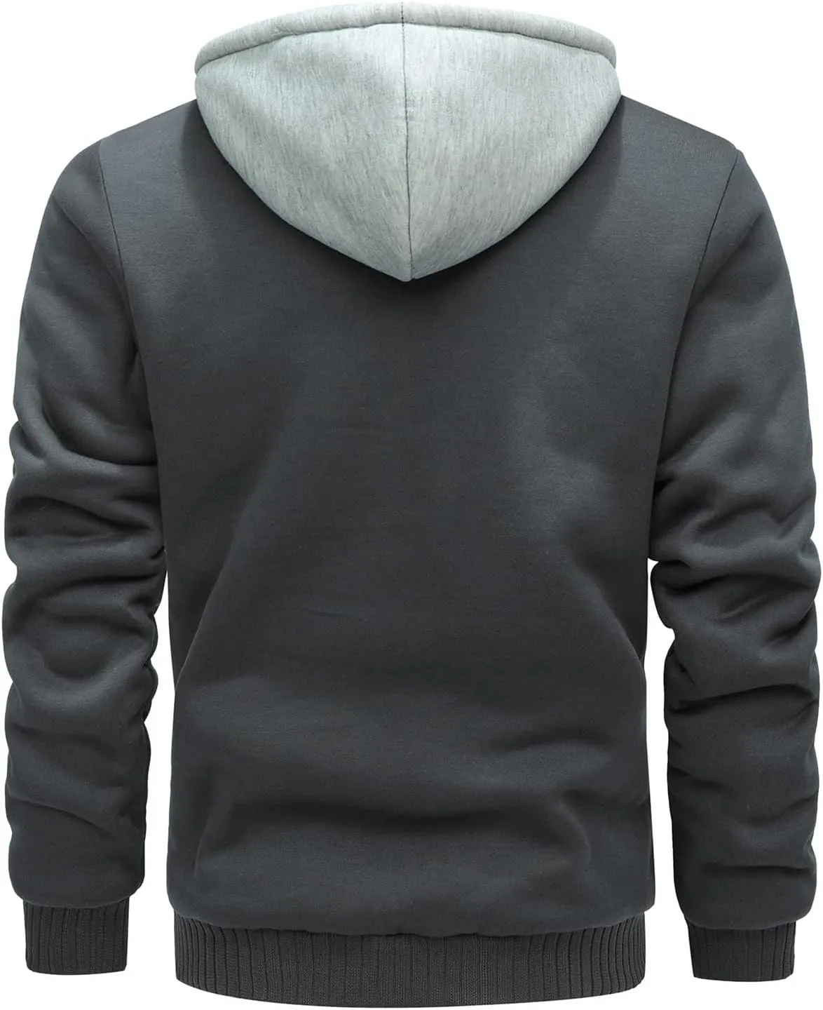 Fleece Lined Hooded Sweatshirts Zipper Sherpa Fluffy Workout Warm Casual Jacket Coat Fluffy Fuzzy Sweaters Plush Coat