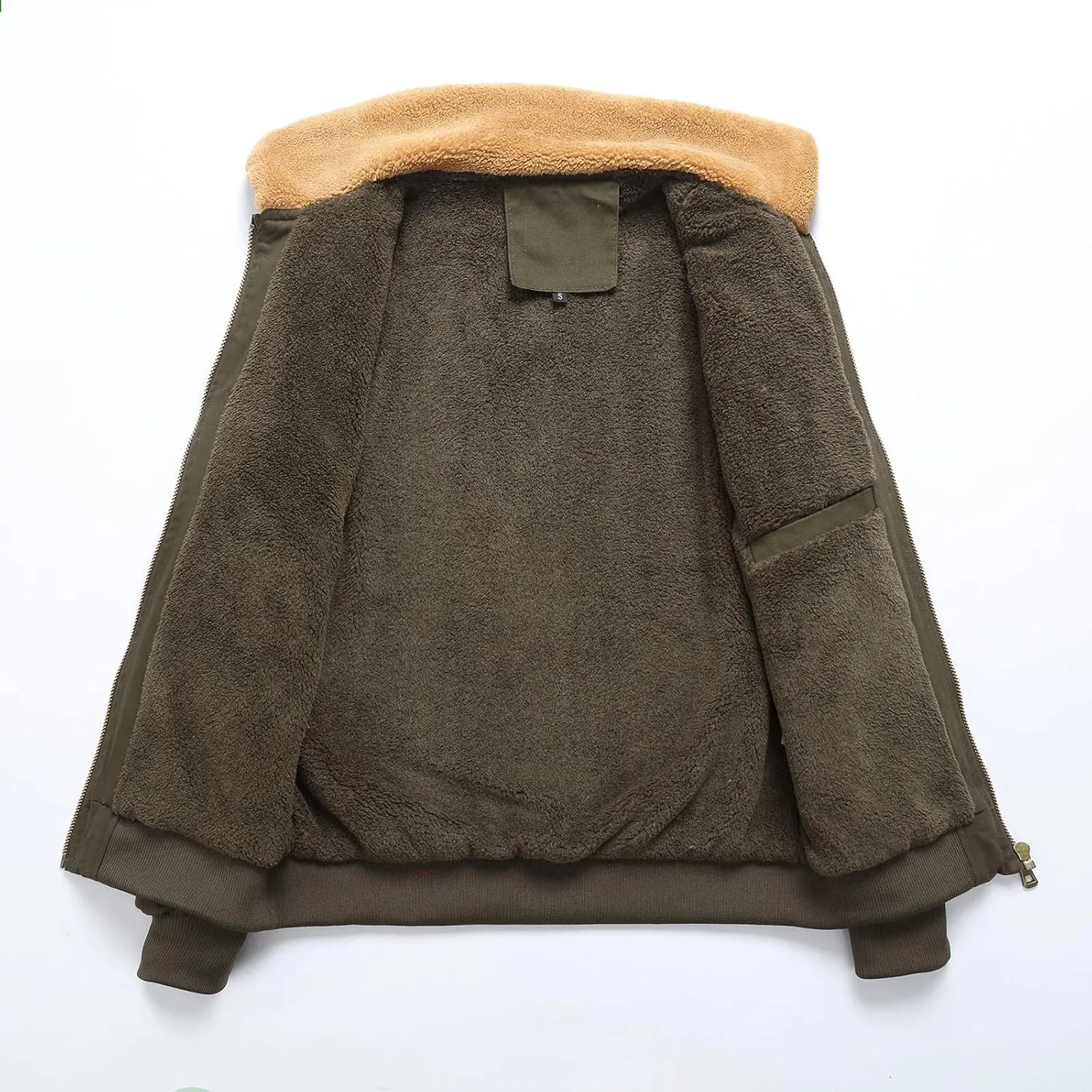 Fleece Lined Hooded Sweatshirts Zipper Sherpa Fluffy Workout Warm Casual Jacket Coat Fluffy Fuzzy Sweaters Plush Coat
