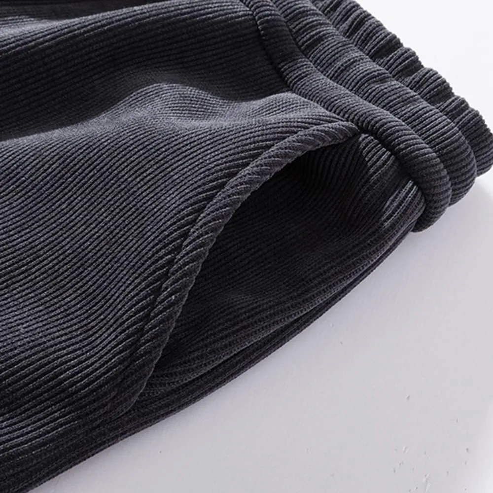 Flygo Women's Fleece Lined Sweatpants Corduroy Cinch Bottom Joggers Winter Pants