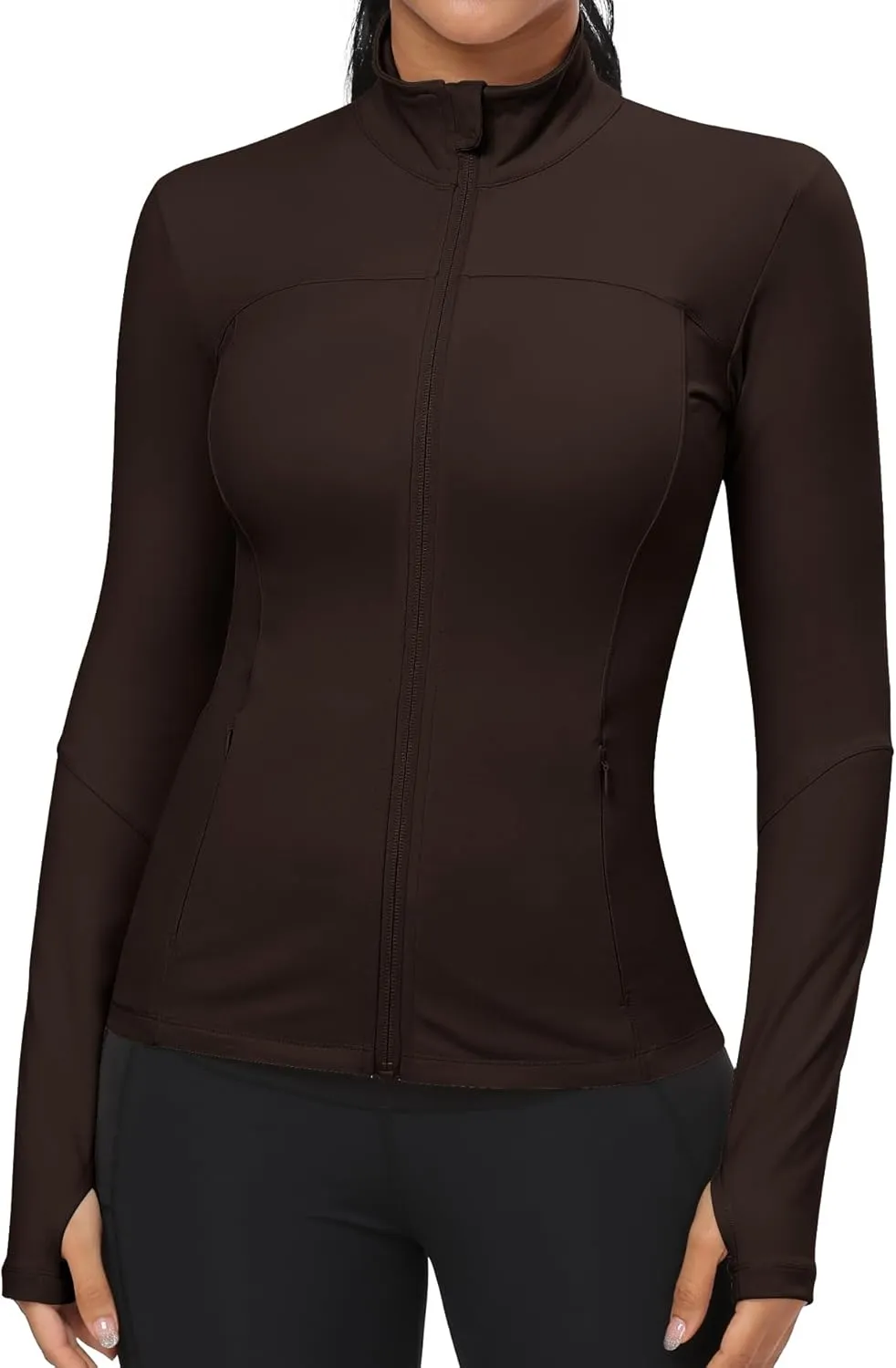GYM RAINBOW Workout Jackets for Women, Full Zip Slim Fit Lightweight Athletic Running Sports Track Jacket with Pockets