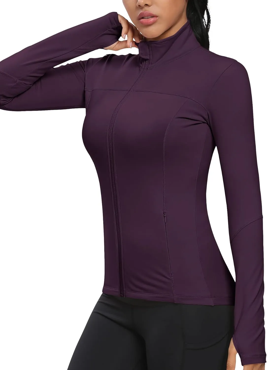 GYM RAINBOW Workout Jackets for Women, Full Zip Slim Fit Lightweight Athletic Running Sports Track Jacket with Pockets