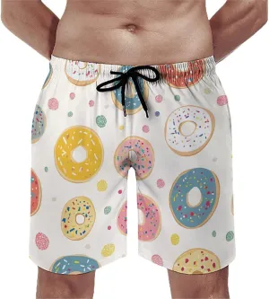 Hamburger Pattern Men's Athletic Running Shorts with Pockets Lightweight Beach Shorts Quick Dry