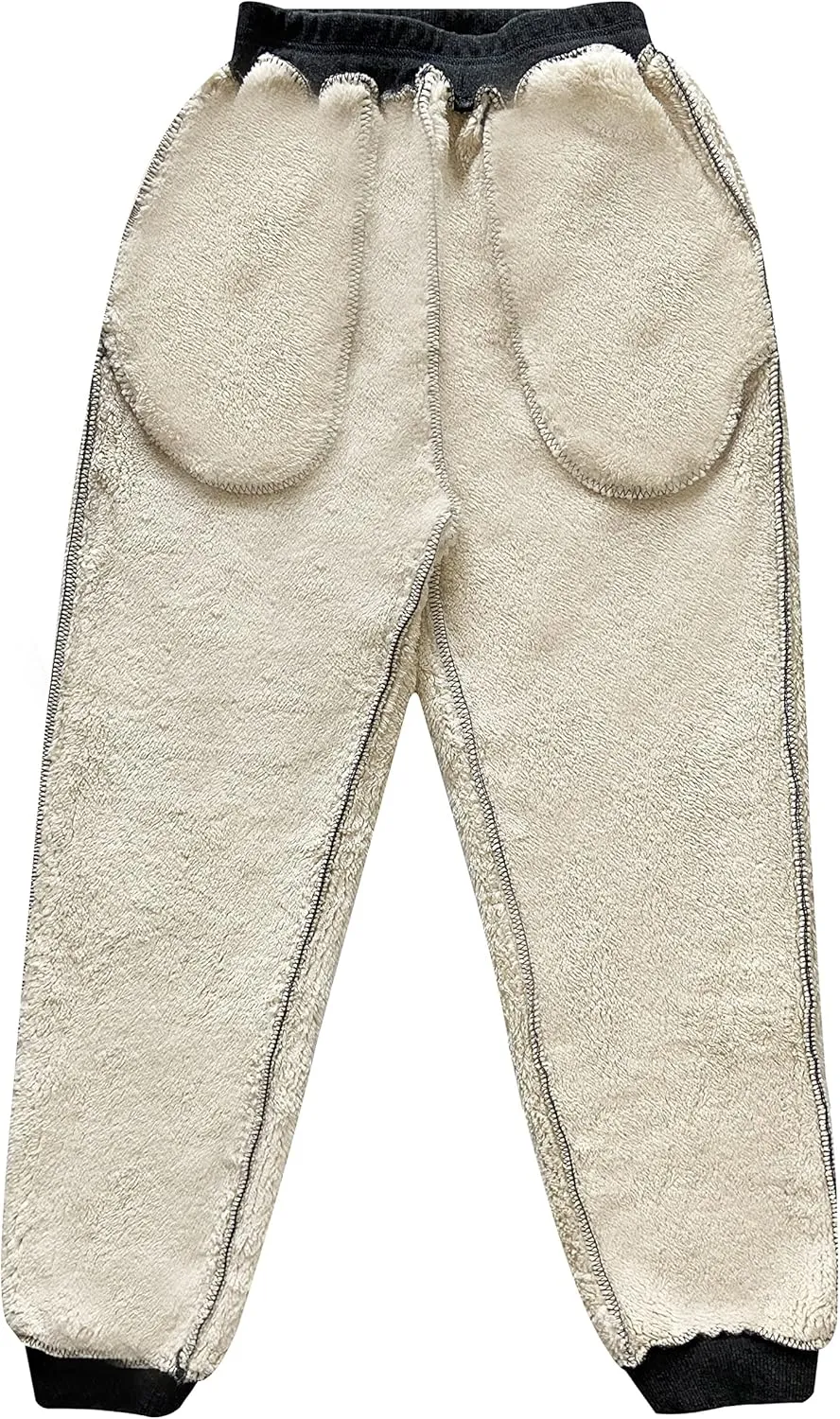 HangNiFang Boys Girls Fleece Lined Sweatpants Elastic Waist Winter Warm Jogger Pants