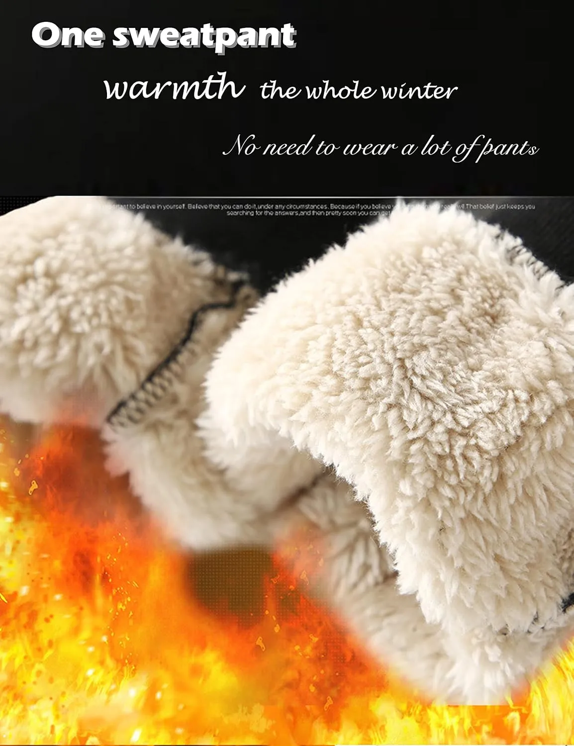 HangNiFang Boys Girls Fleece Lined Sweatpants Elastic Waist Winter Warm Jogger Pants