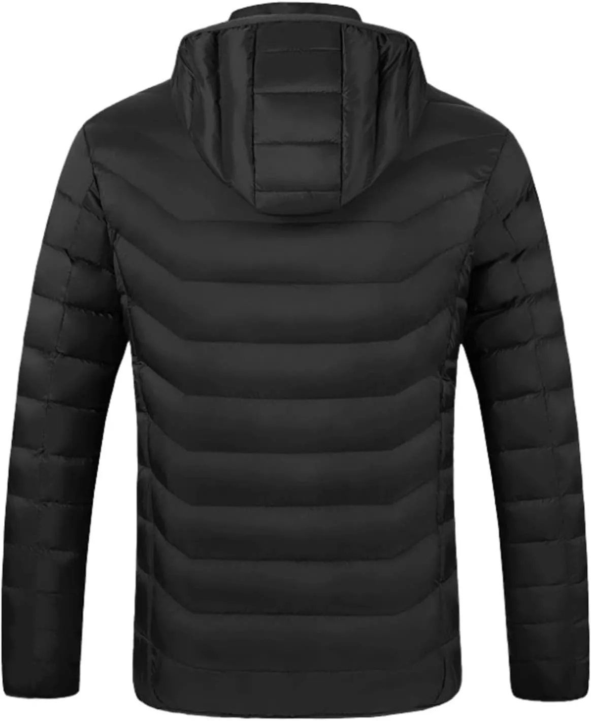 Heated Jackets for Men with Hood Windproof Winter Puffer Jackets Thermal Warm Heated Coat with 19 Heating Zones