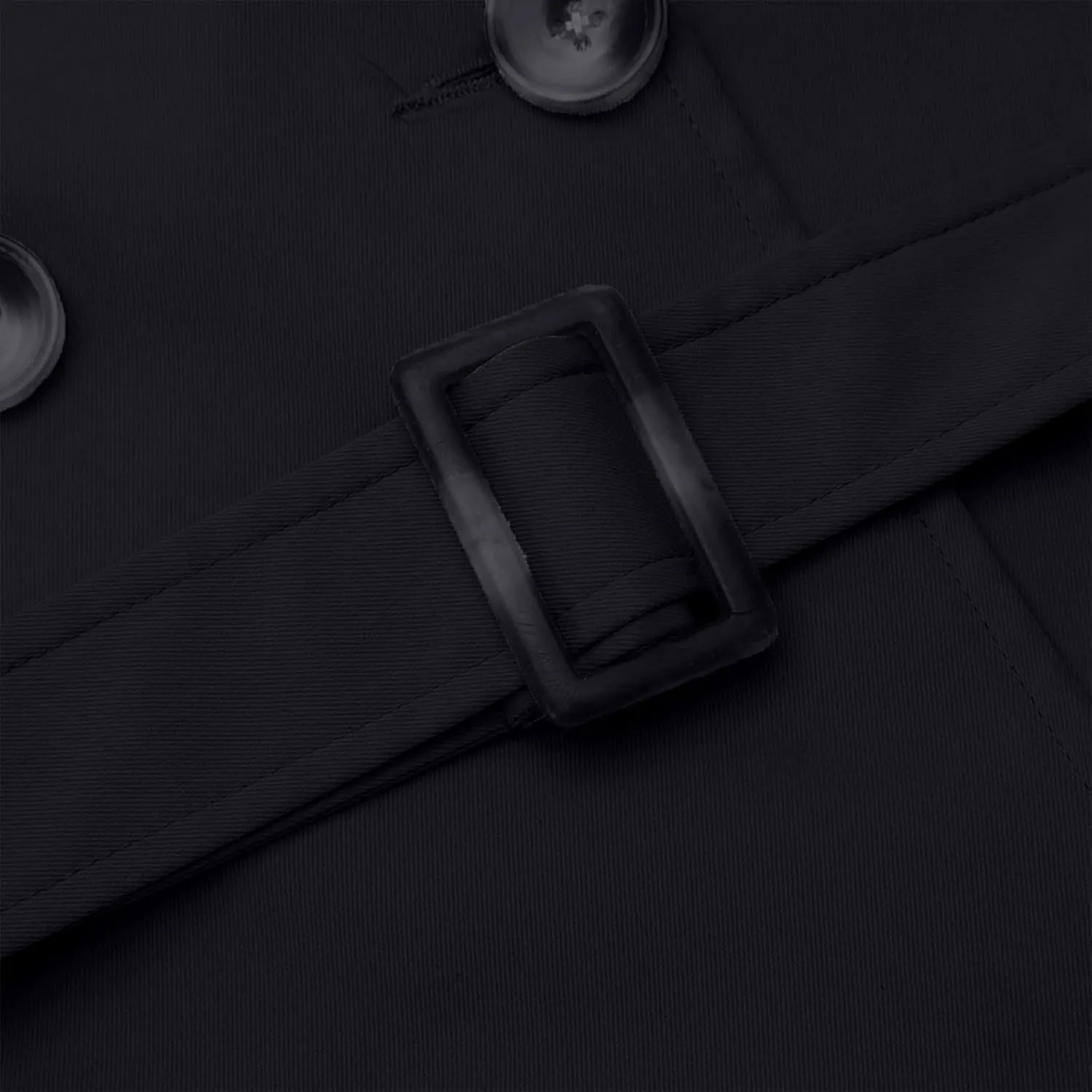 HGps8w Women's Chic Sleeveless Long Trench Coats Classic Lapel Double Breasted Mid-Length Belted Overcoat Dress Jacket