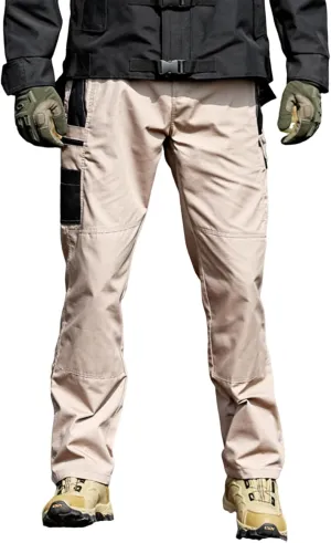 Hiking Pants for Men Lightweight Waterproof Baggy Cargo Pants Casual Straight Leg Trousers with Pockets