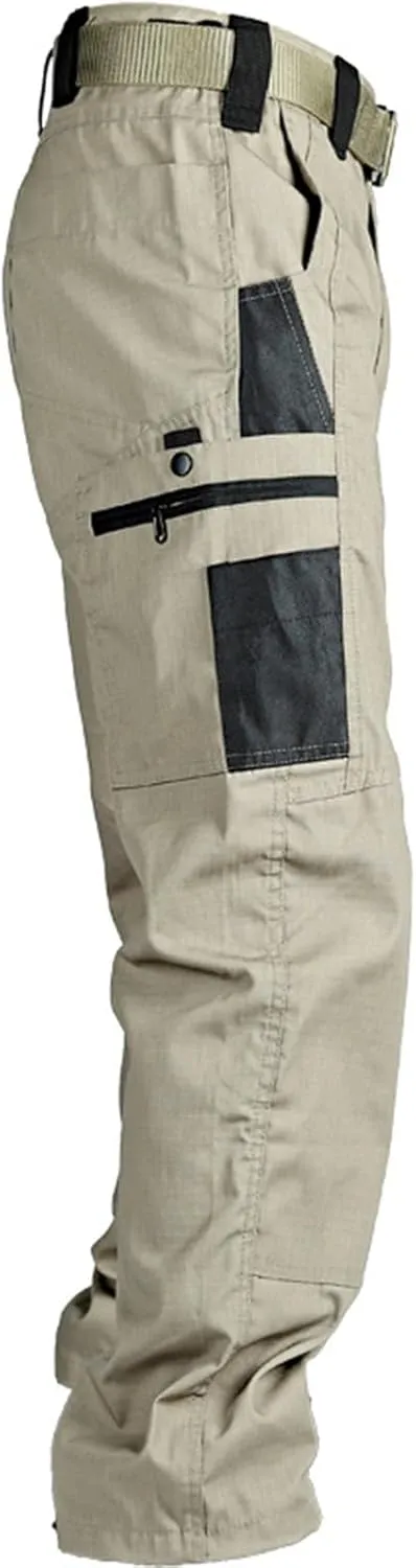 Hiking Pants for Men Lightweight Waterproof Baggy Cargo Pants Casual Straight Leg Trousers with Pockets