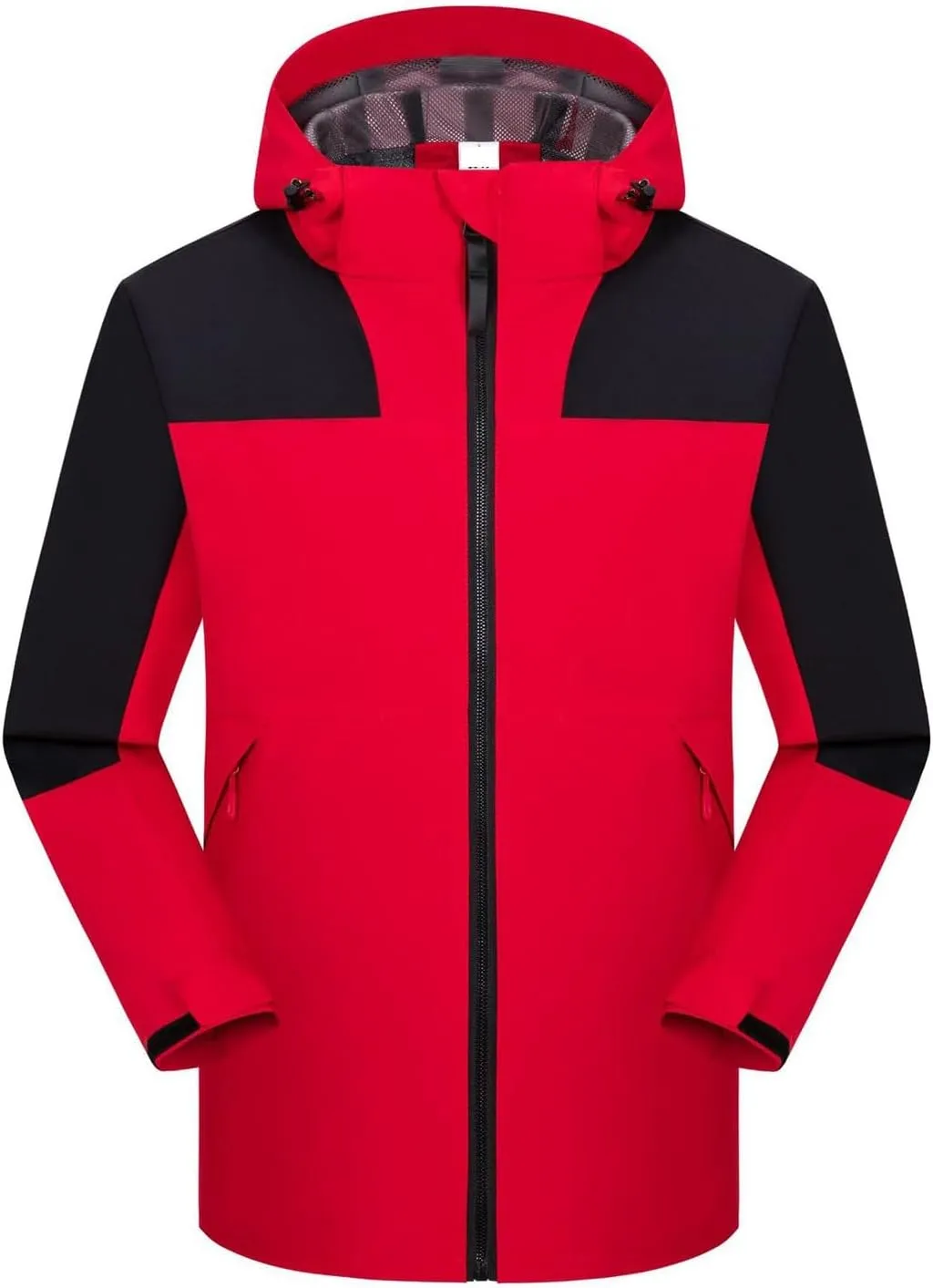 Jackets for Women with Hood Lightweight Waterproof Rain Jacket Color Patchwork Raincoat for Hiking Travel Running