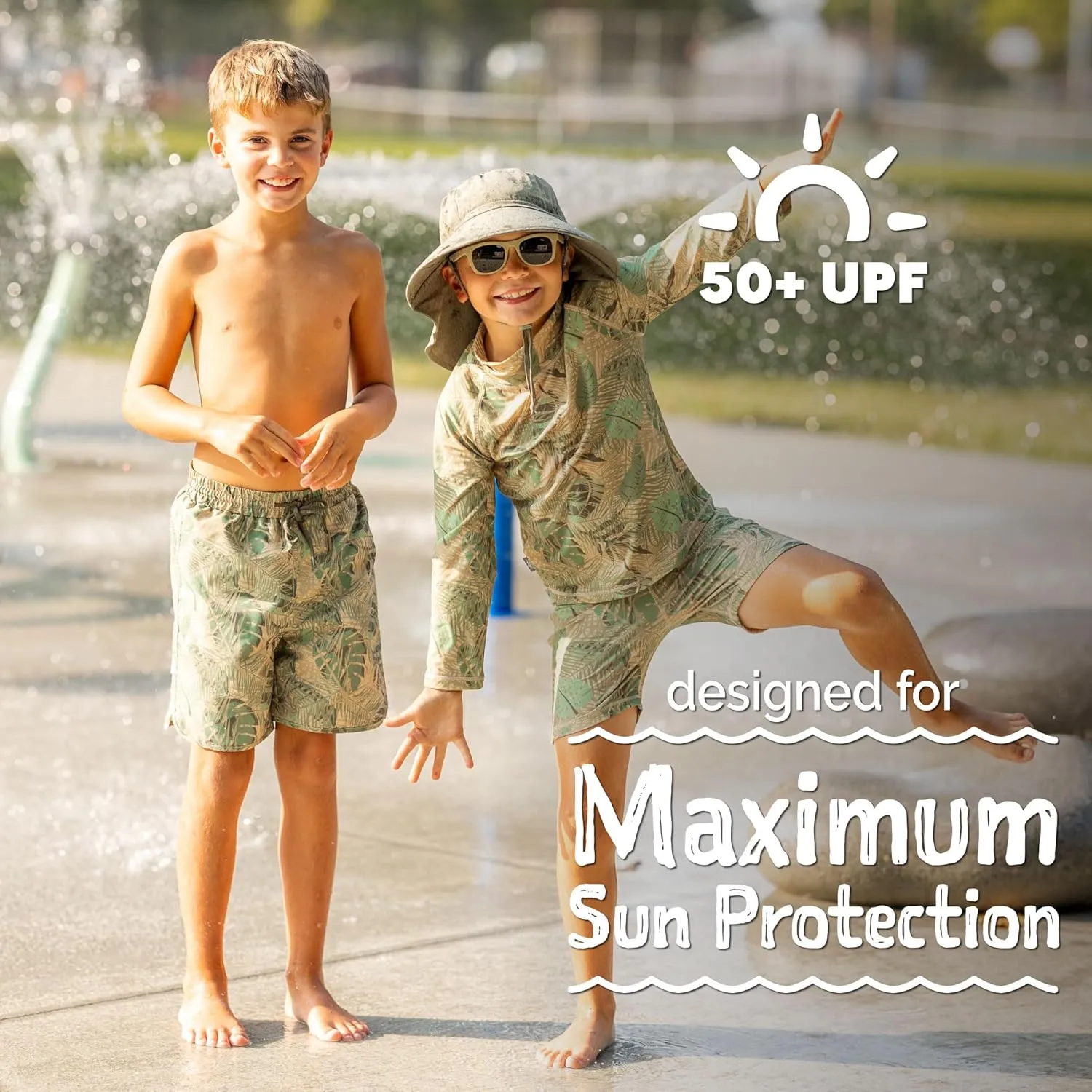 JAN & JUL UV Swim Shorts and Long Sleeve UV Shirt for Toddlers