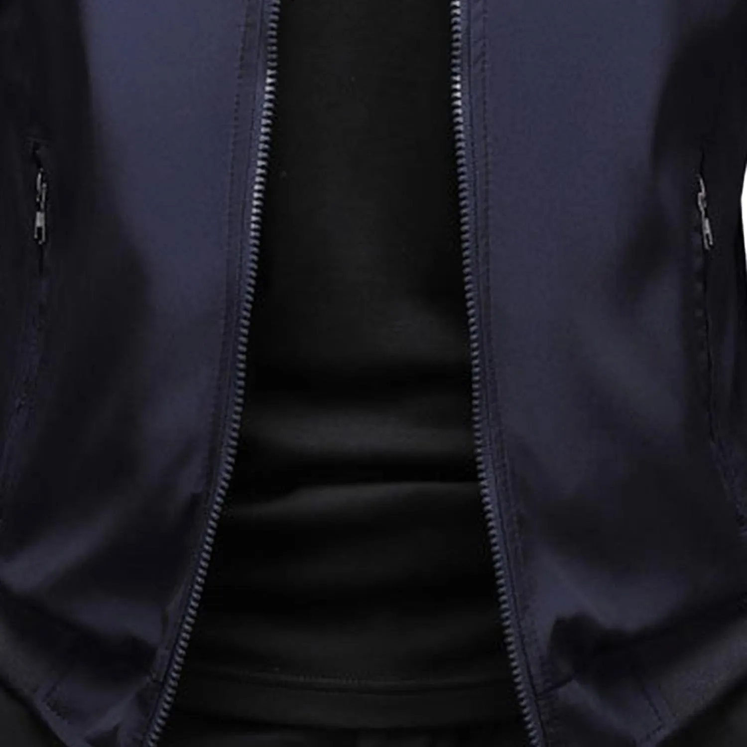 JEsilunmaMY Men's Stand Collar Slim Bomber Jacket Full Zip Fleece Lined Casual Windbreakers Windproof Sportwear Padded Coats