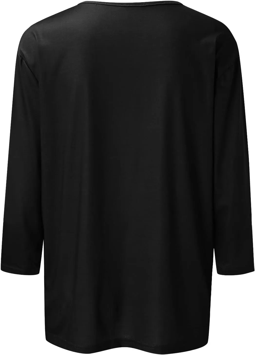 Ladies Tops and Blouses 3/4 Sleeve Basic Plain Tees for Women Wmens Casual Tops White Blouse Women's T-Shirts S-2XL