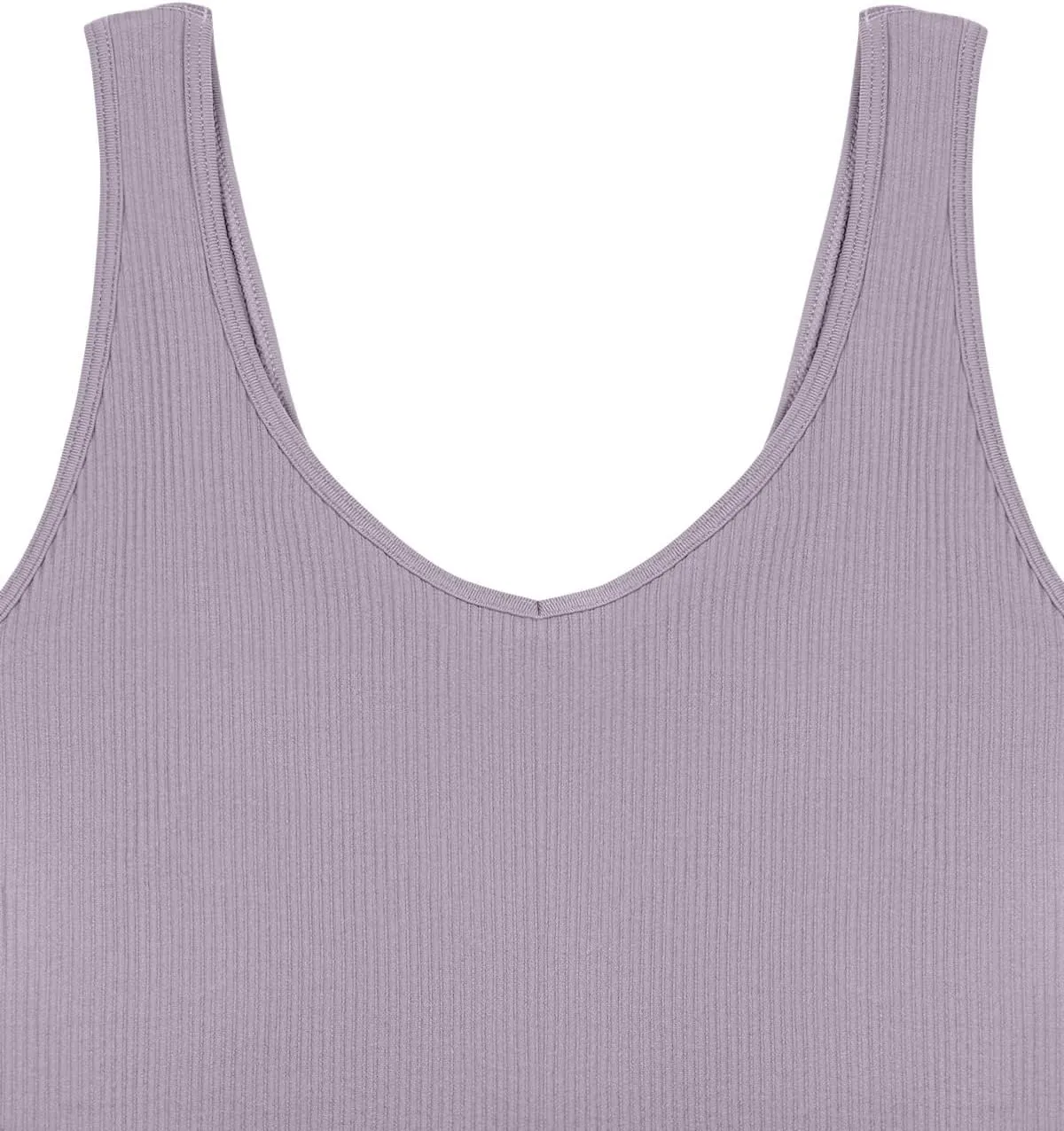LASLULU Womens Longline Sports Bra Ribbed Seamless Wirefree Padded Tank Tops Medium Support Workout Casual Crop Tops