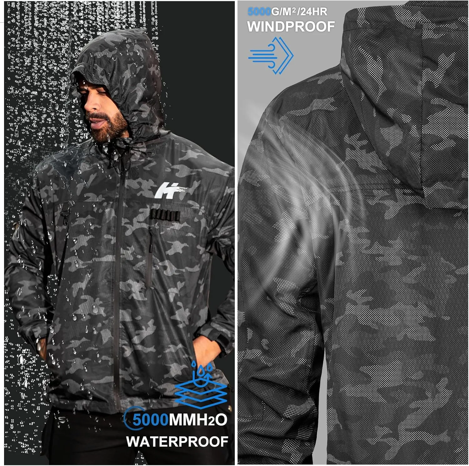 LBL Leading the Better Life Men's Windbreaker Jackets Waterproof Lightweight Outdoor Mountain Hiking Windbreakers for Men