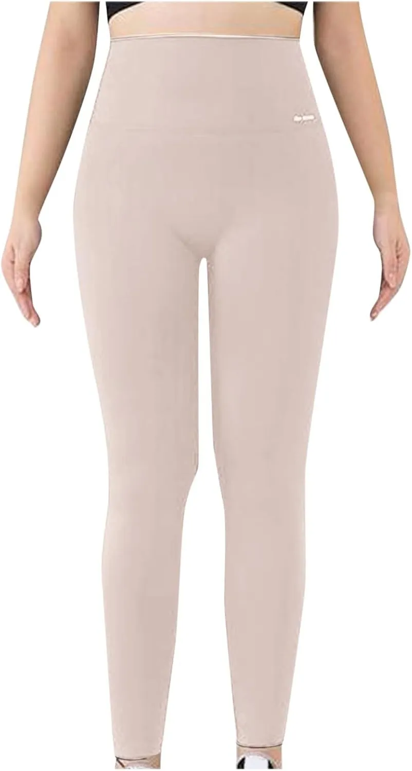 Leggings for Women,High Waist Yoga Pants Women Solid Color Tummy Control Stretchy Pants for Pilates Exercise