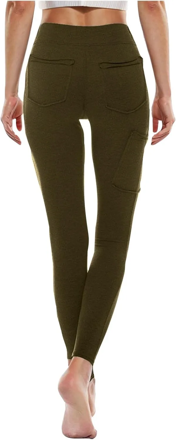 Leggings with Pockets for Women,Leggings for Women Tummy Control,Buttery Soft Yoga Pants for Workout Running Athletic
