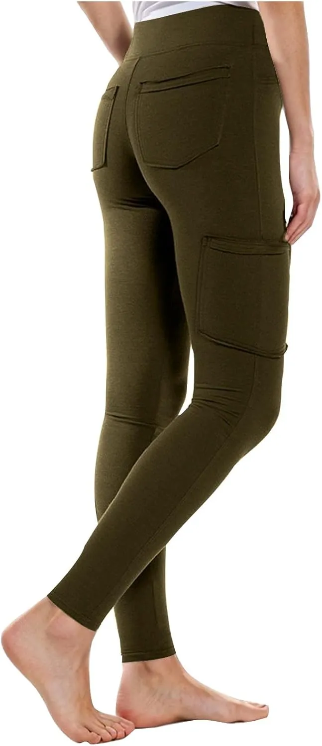 Leggings with Pockets for Women,Leggings for Women Tummy Control,Buttery Soft Yoga Pants for Workout Running Athletic