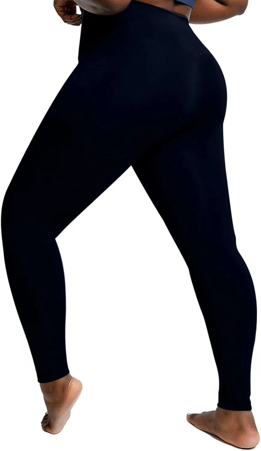 Leggings with Tummy Control for Women, Elastic Pants for Women,Plus Size Brown Leggings,Workout Leggings