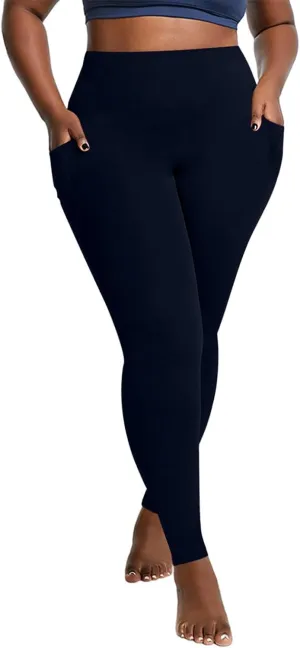Leggings with Tummy Control for Women, Elastic Pants for Women,Plus Size Brown Leggings,Workout Leggings