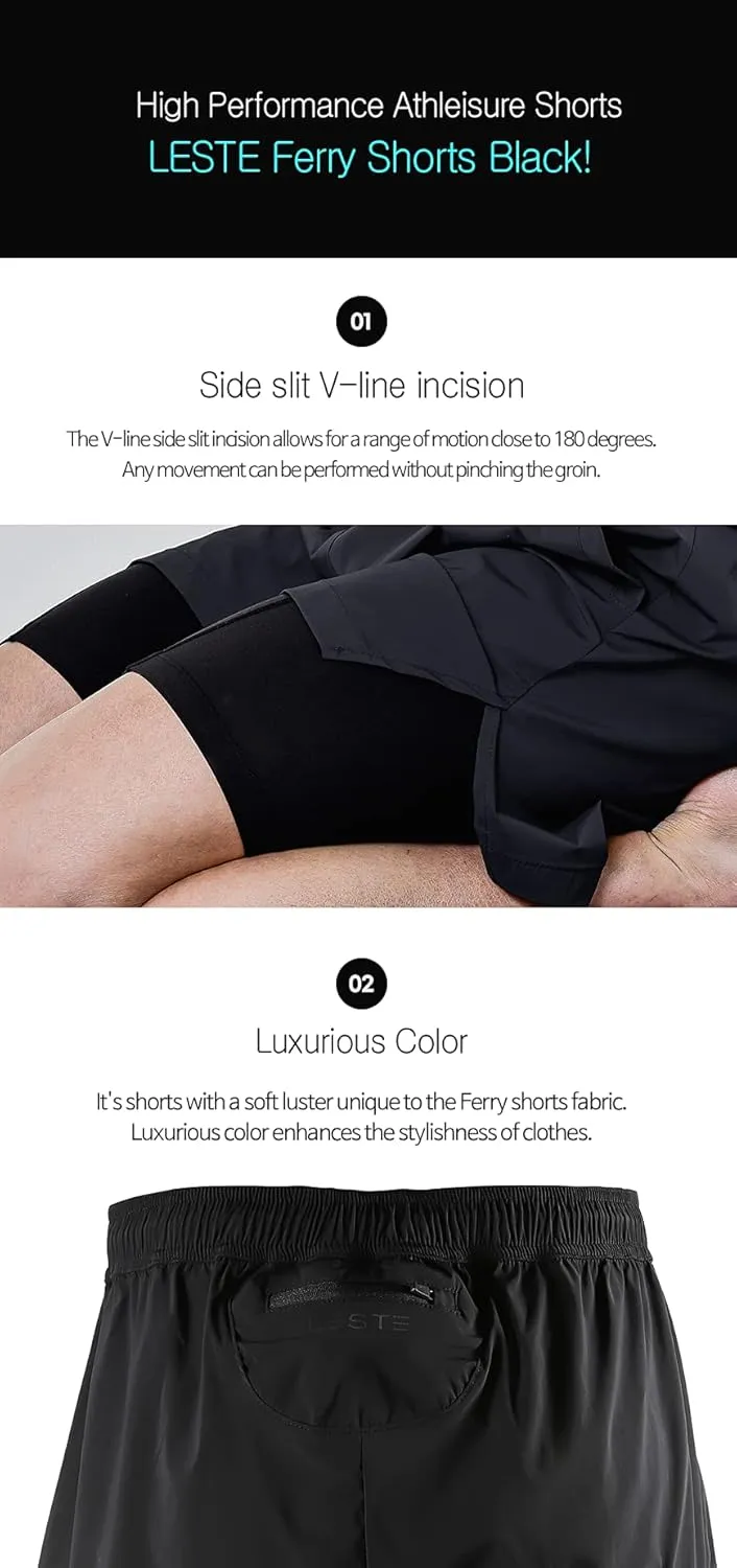 LESTE Ferry Shorts – Mens Quick Dry Training Workout Running Hiking Pants