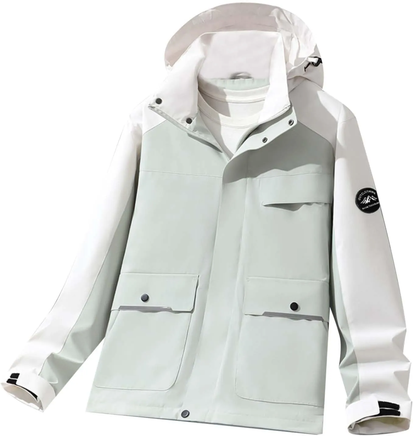 Lightweight Windbreakers for Running Men Packable Water-Resistan Outdoor Hooded Hardshell Climbing Jacket for Hiking, Travel