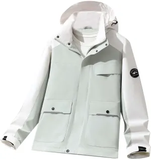 Lightweight Windbreakers for Running Men Packable Water-Resistan Outdoor Hooded Hardshell Climbing Jacket for Hiking, Travel