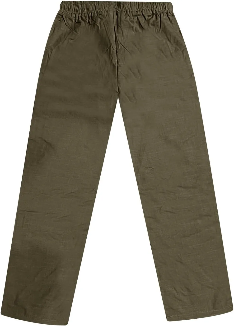 Linen Pants Men Drawstring Elastic Waist Pants Beach Summer Pants Lightweight Linen Trousers with Pockets