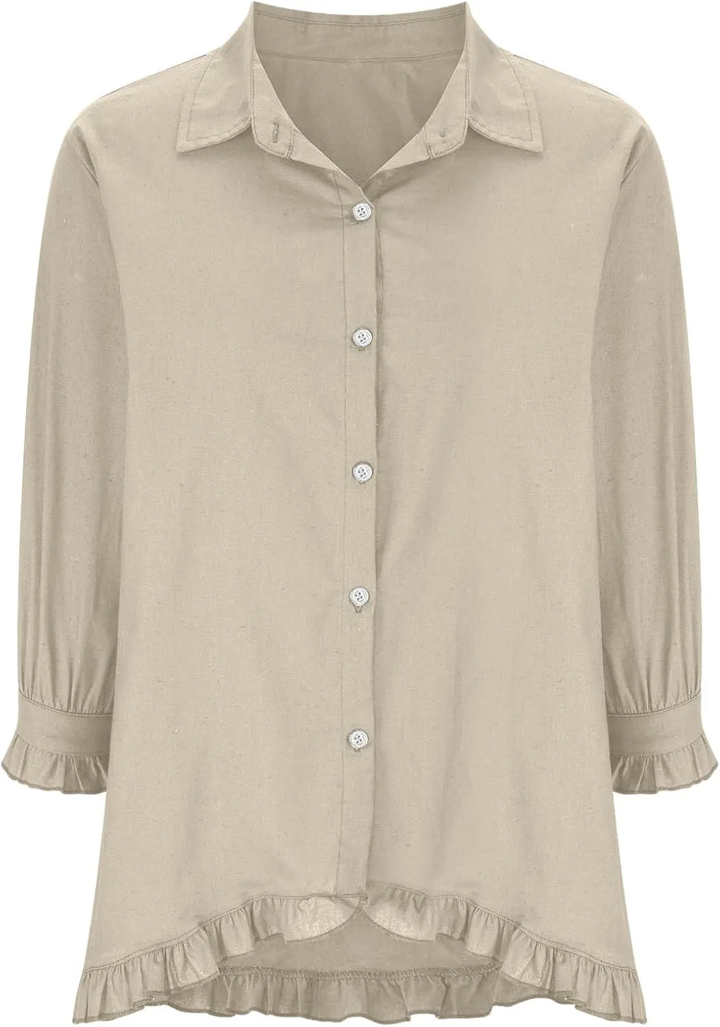 Linen Shirts for Women Casual Button Down Half Sleeve Tops Soft Lightweight Boho Summer Blouse Trendy Hawaii T-Shirt