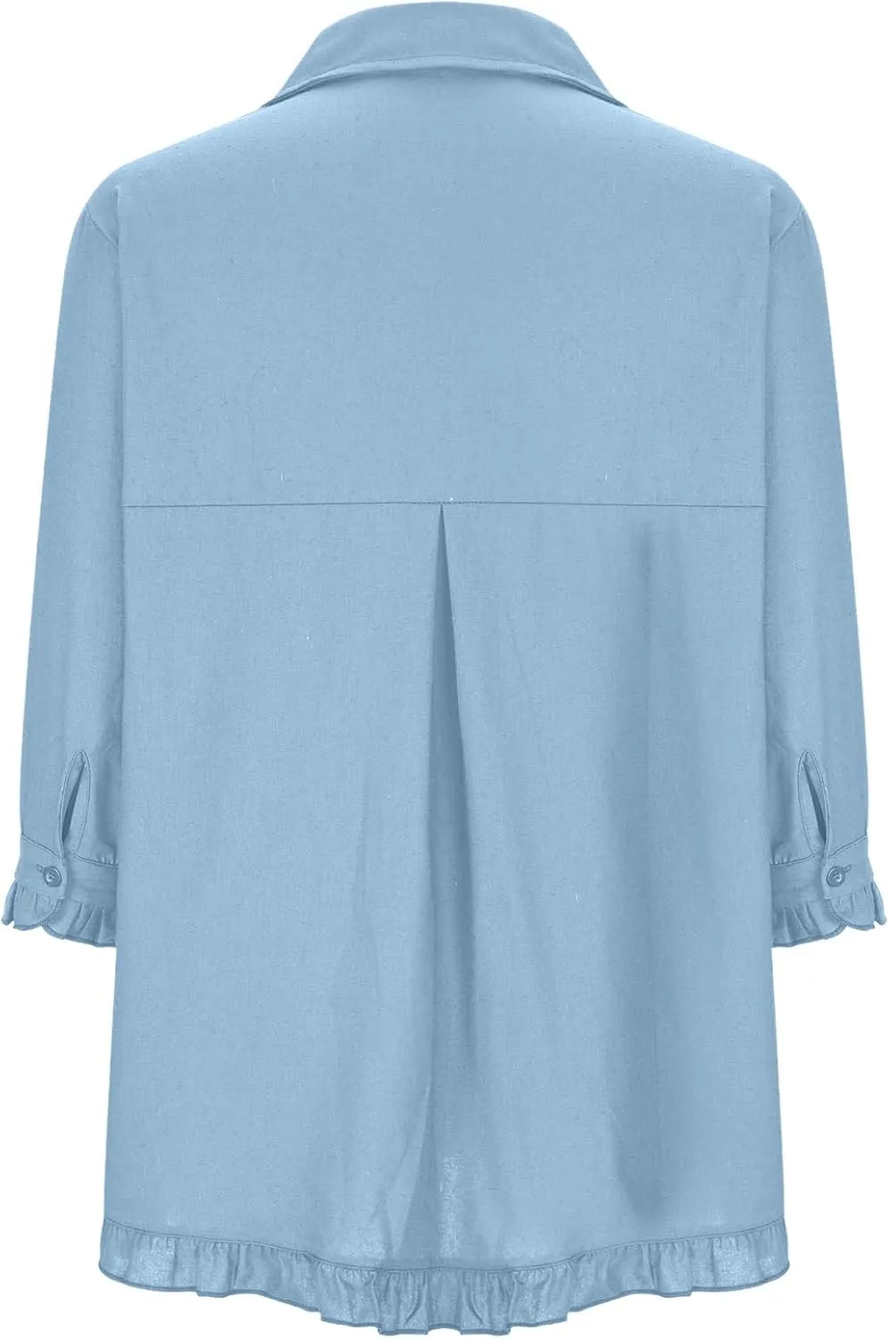 Linen Shirts for Women Casual Button Down Half Sleeve Tops Soft Lightweight Boho Summer Blouse Trendy Hawaii T-Shirt