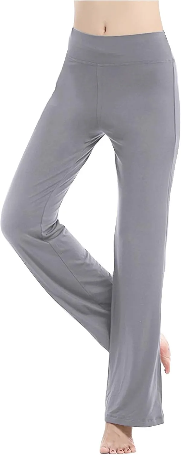Lounge Pants Womens Straight Leg Butt Lift Trousers Soft Comfortable Yoga Gym Pants Tummy Control Workout Dance Pants