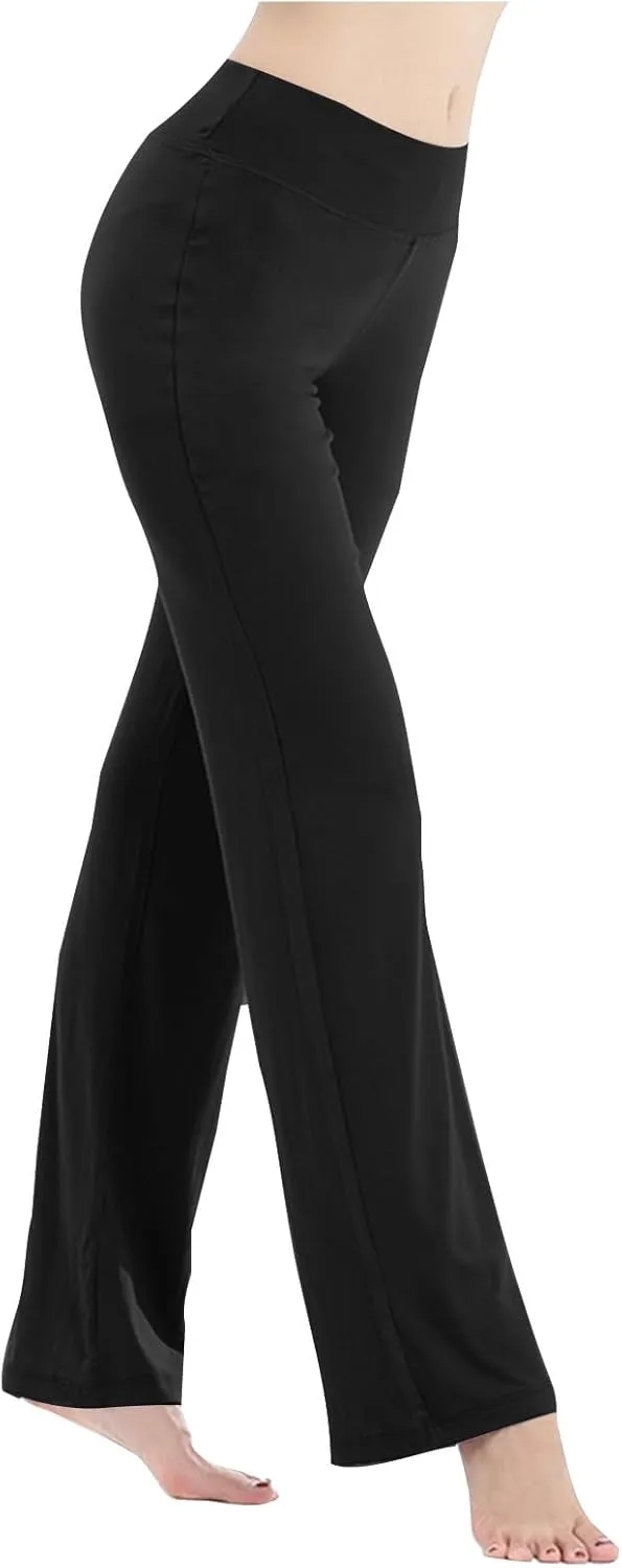 Lounge Pants Womens Straight Leg Butt Lift Trousers Soft Comfortable Yoga Gym Pants Tummy Control Workout Dance Pants