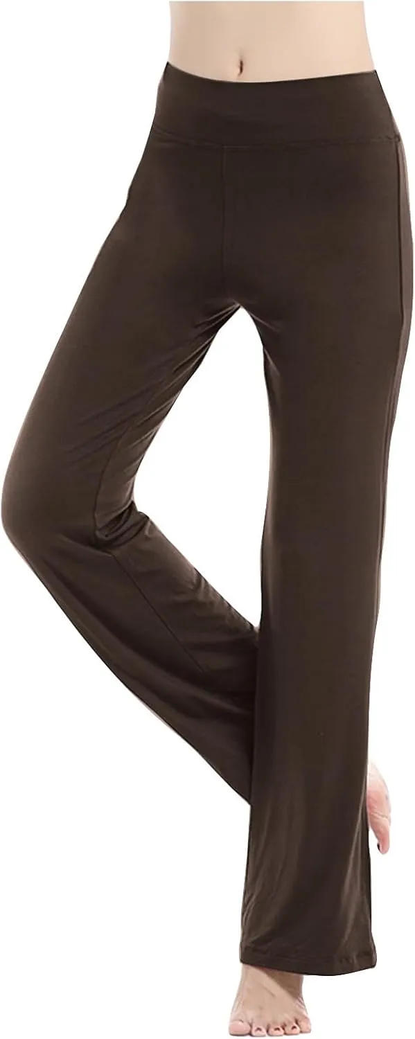 Lounge Pants Womens Straight Leg Butt Lift Trousers Soft Comfortable Yoga Gym Pants Tummy Control Workout Dance Pants