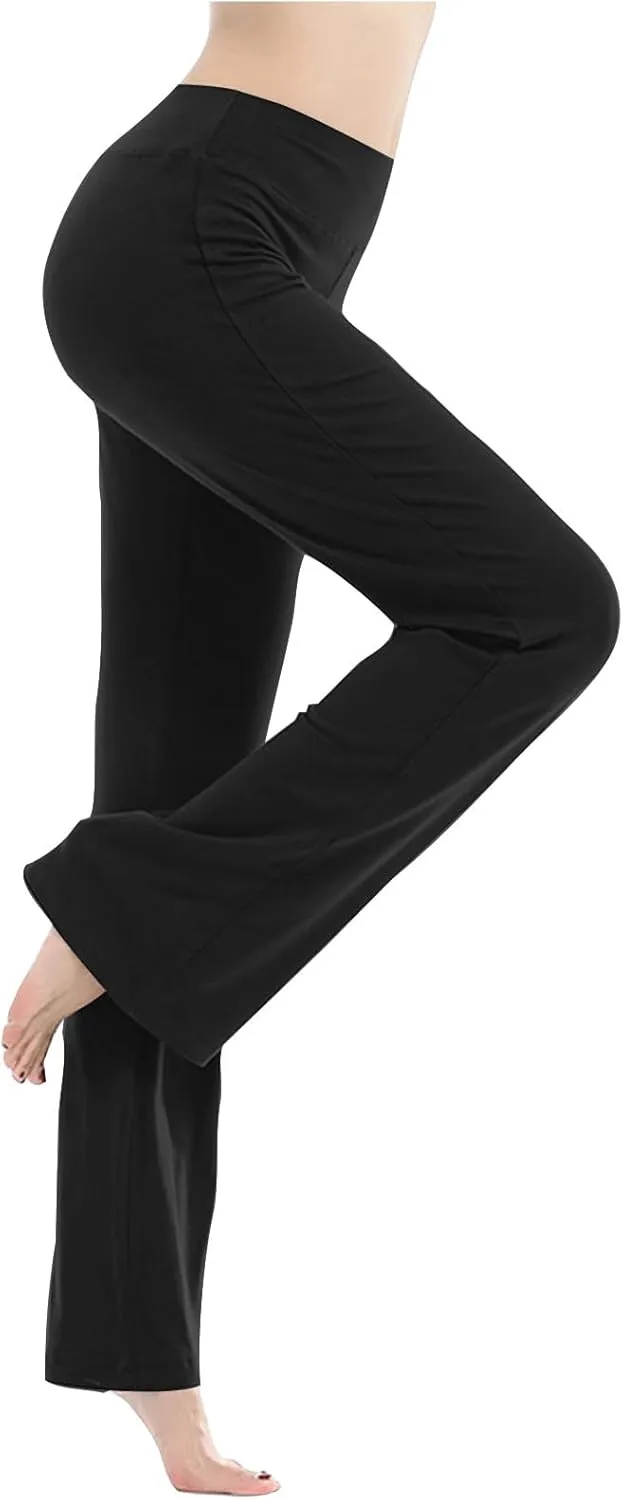 Lounge Pants Womens Straight Leg Butt Lift Trousers Soft Comfortable Yoga Gym Pants Tummy Control Workout Dance Pants