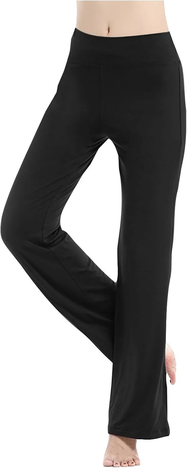 Lounge Pants Womens Straight Leg Butt Lift Trousers Soft Comfortable Yoga Gym Pants Tummy Control Workout Dance Pants