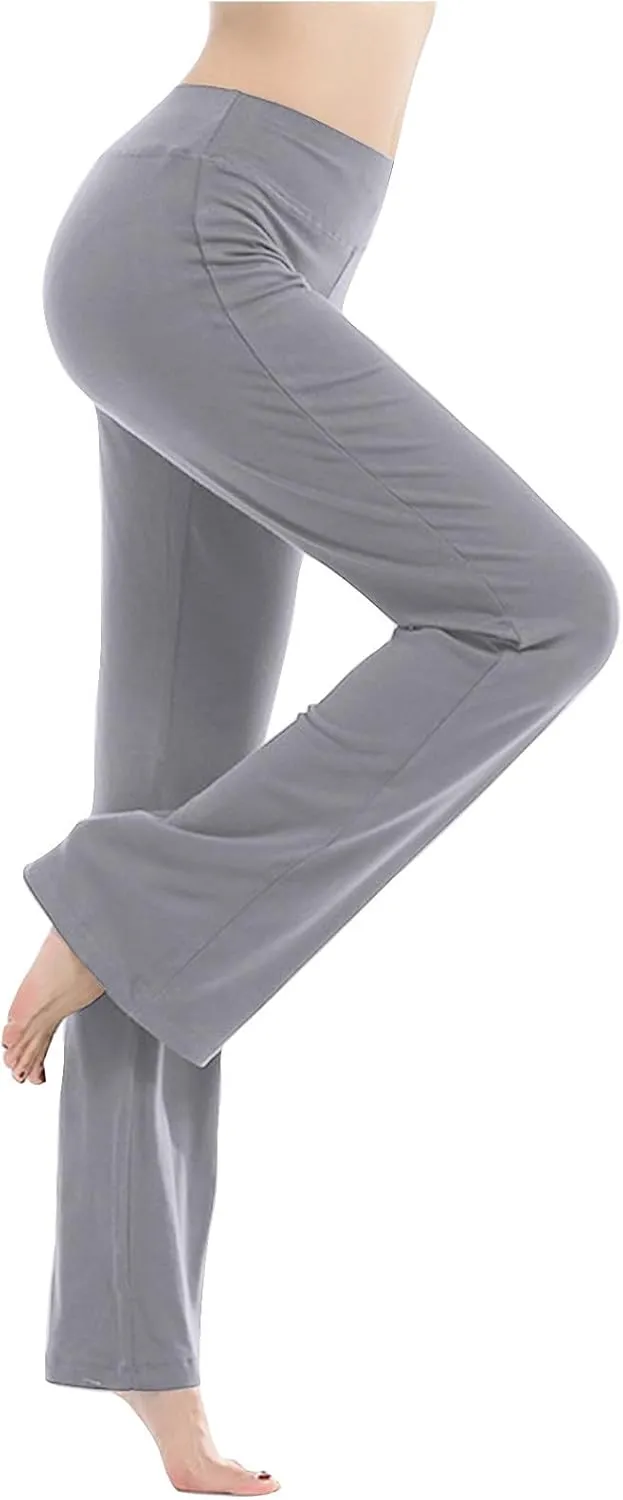 Lounge Pants Womens Straight Leg Butt Lift Trousers Soft Comfortable Yoga Gym Pants Tummy Control Workout Dance Pants